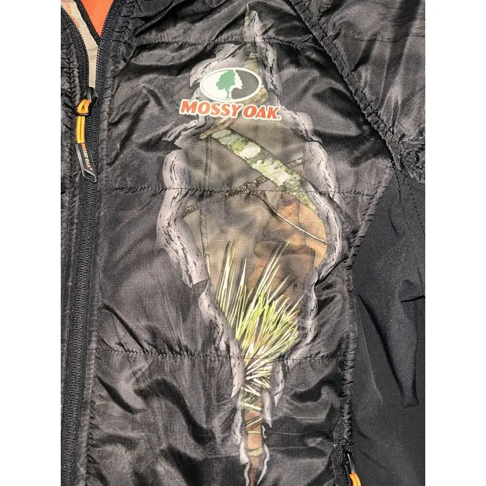 Mossy Oak Break Up Eclipse Black Camo Zip Pockets Jacket Men’s Medium